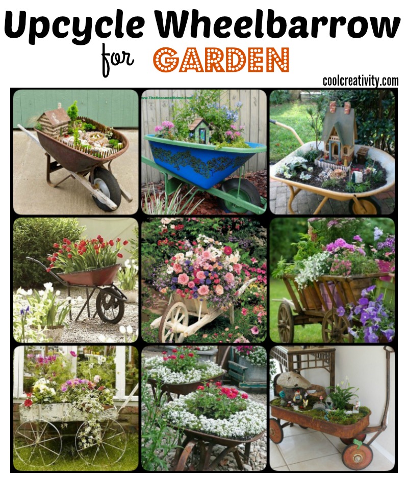 DIY Wheelbarrow Fairy Garden