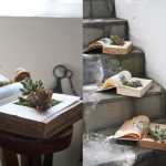 DIY homemade book Succulent planters