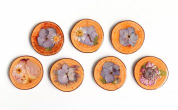 Dried Pressed Flower Coasters