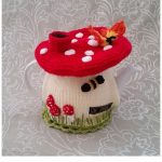 Fairy Mushroom House Tea Cosy Knitting Pattern