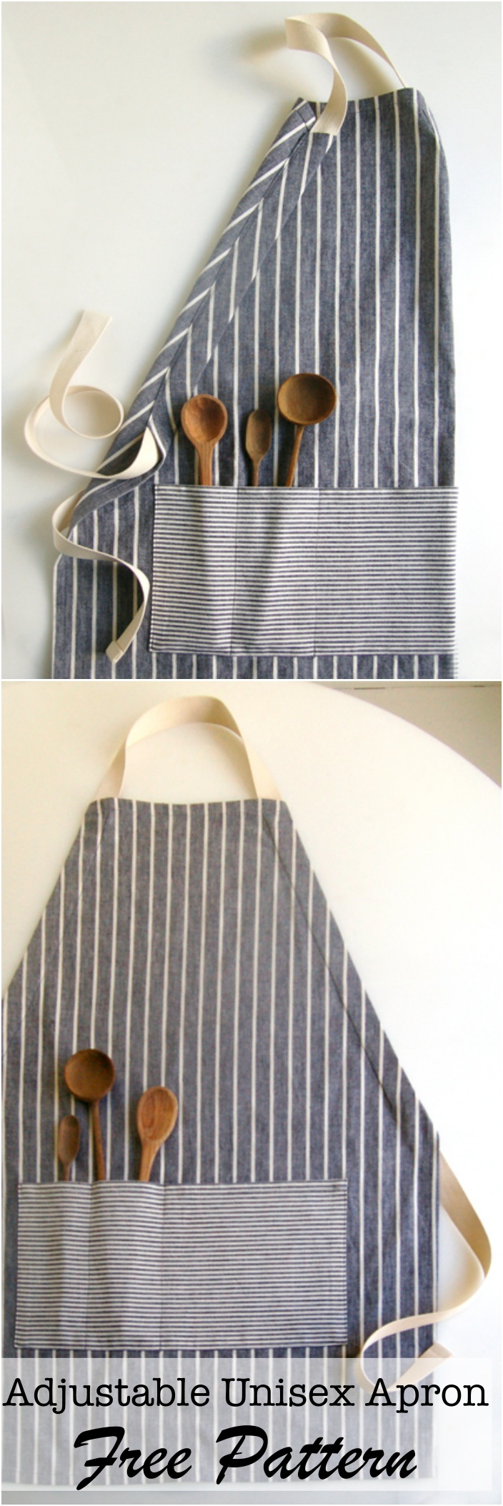 Free Adjustable Unisex Apron Tutorial