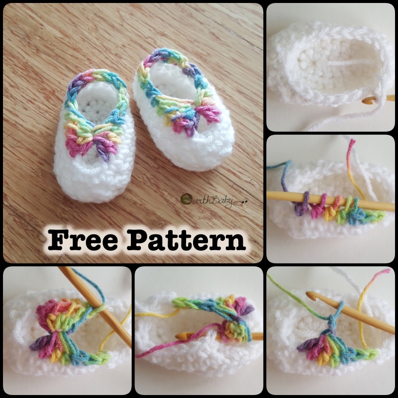 Free Quick Crochet Baby Booties with Bow Pattern