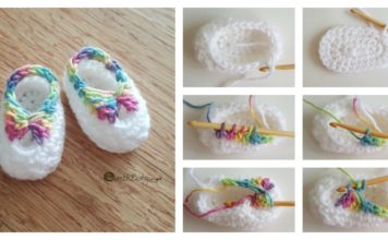 Quick Crochet Baby Booties with Bow