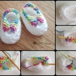 Free Quick Crochet Baby Booties with Bow Pattern main