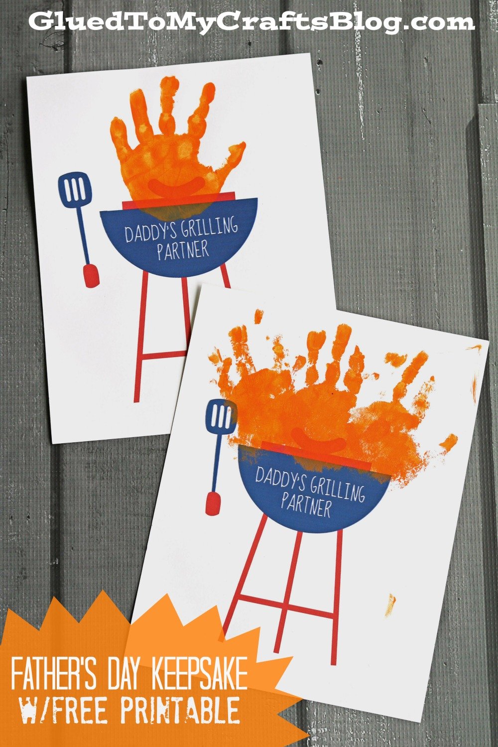 Handprint Daddy’s Grilling Partner Card