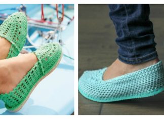 How to Crochet Slippers with Flip Flop Soles