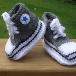 Knitted Converse Booties with Free Pattern