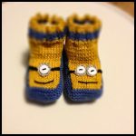 Knitted Minion Booties with Free Pattern