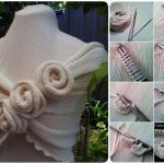 Knitting Summer Rose Capelet with Tutorial