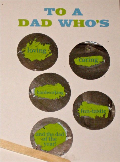 Make Your Own “Scratch-Off” Father’s Day Card