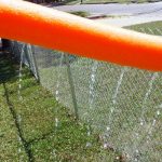 Make a backyard waterfall with a pool noodle