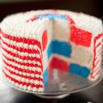 Red, White and Blue Velvet Cake for the 4th of July