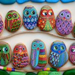 Stone art- happy owls