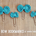 Tiny Crochet Bow Bookmarks