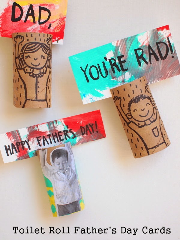 Toilet Paper Roll Father's Day Greeting Cards