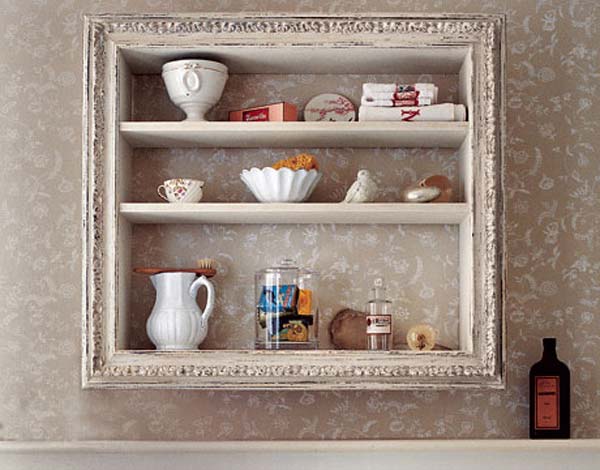 DIY Display Shelves FRom Vintage Frames