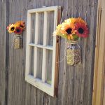 Using Old Window and Flower Decorate Wooden Fance