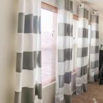Wide Stripe Painted Curtains