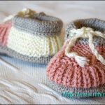 Knitted Adorable Little Booties  with Free Pattern