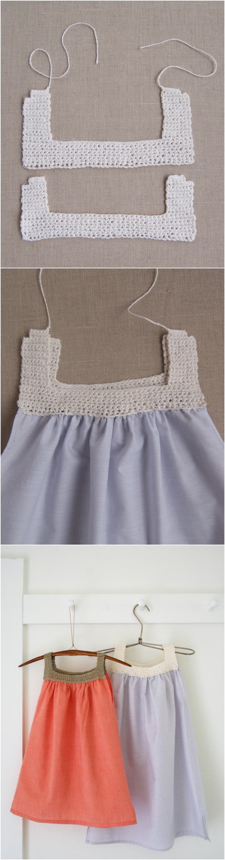 sweet crochet and sew dress with free pattern