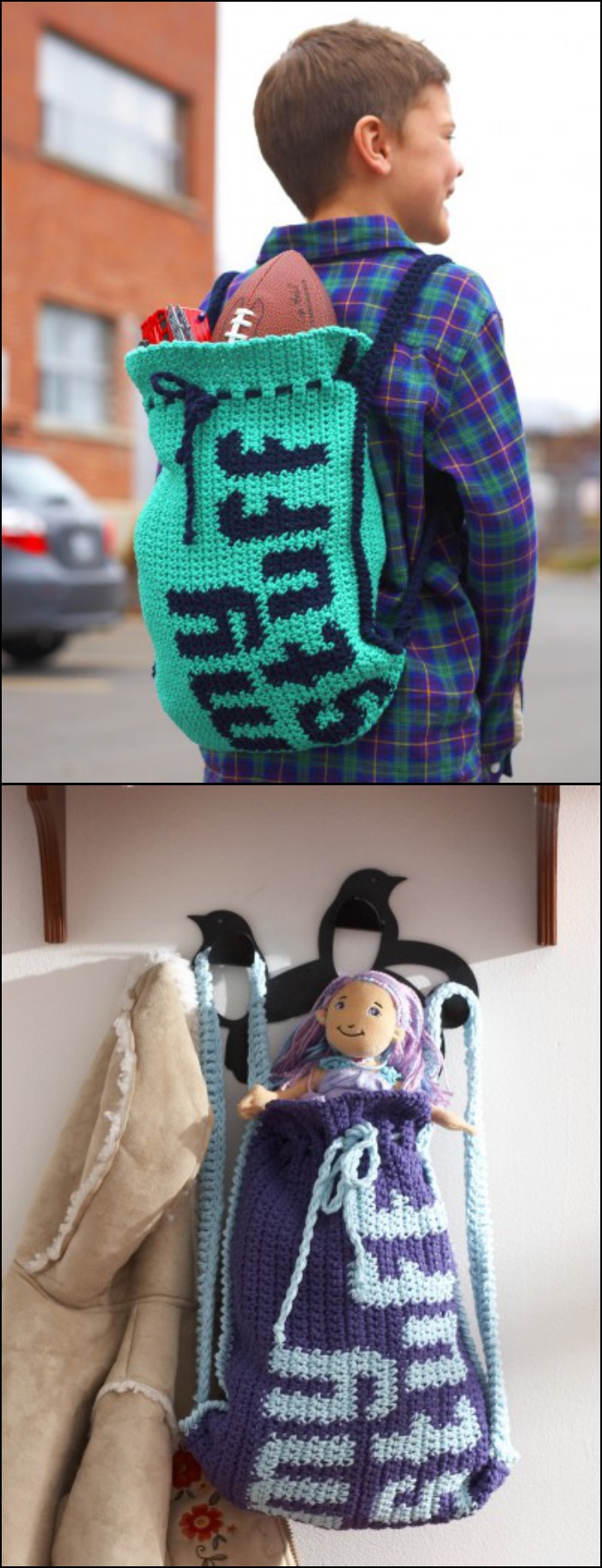 Crochet ‘My Stuff’ Drawstring Bag with Free Pattern