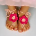 Baby Barefoot Flower Sandals Free Crochet Pattern