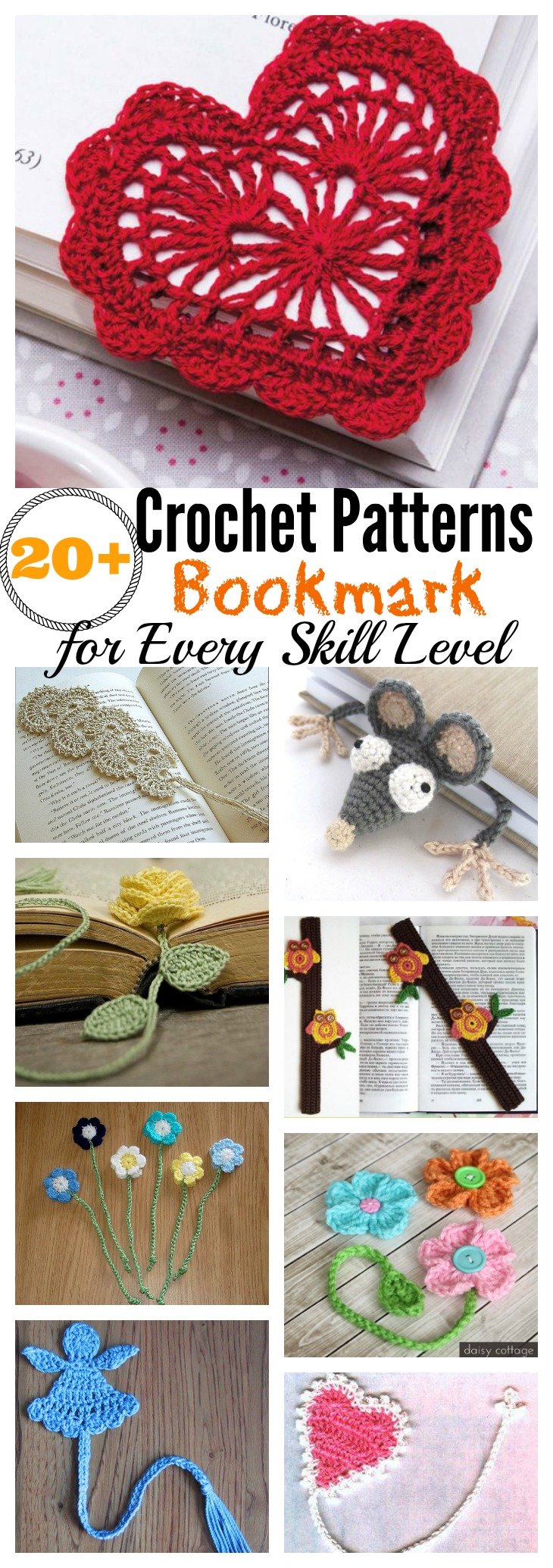 20+ Crochet Bookmark Patterns for Every Skill Level 