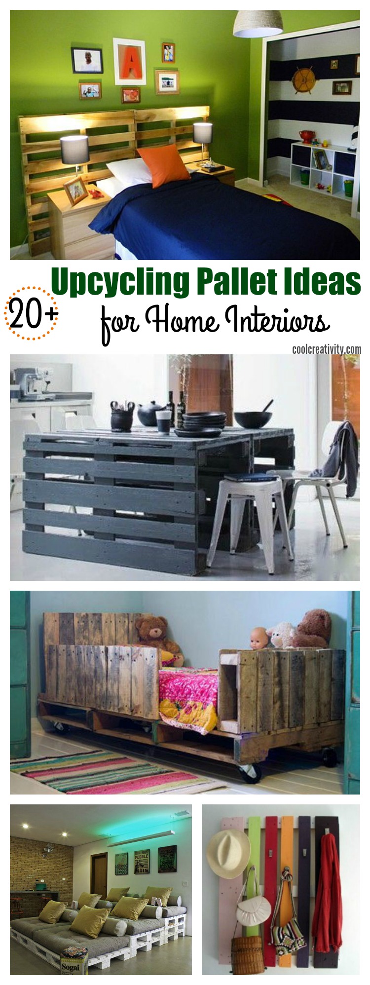 20+ Upcycling Pallet Ideas for Home Interiors p