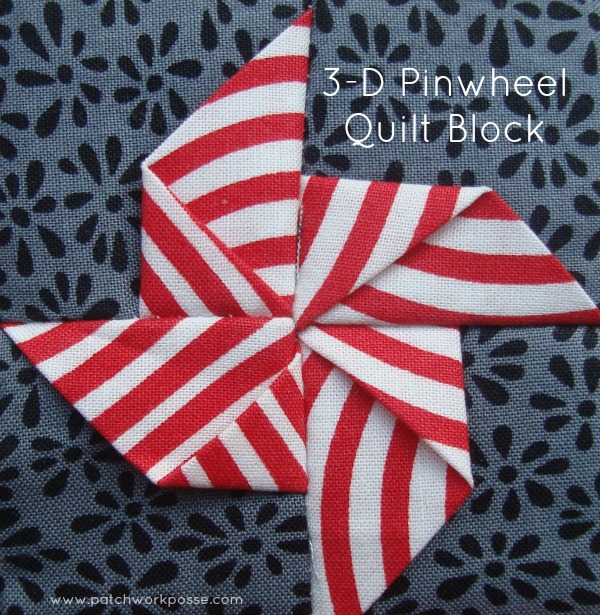 3-Dimensional origami Pinwheel Quilt Block