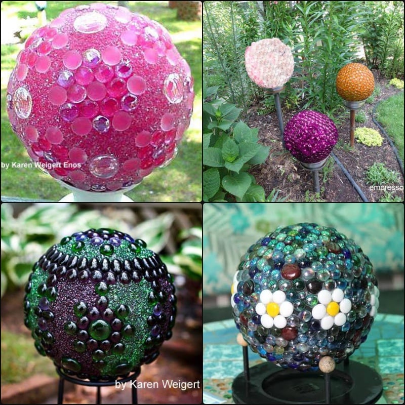 garden ball gazing diy decor faux decorative balls