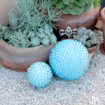 DIY faux Gazing Ball for Garden Decor