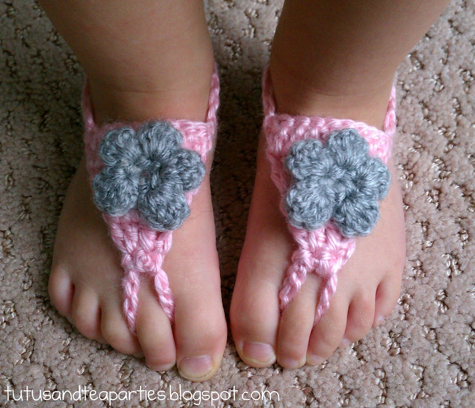 Baby Barefoot Sandal Free Crochet Pattern