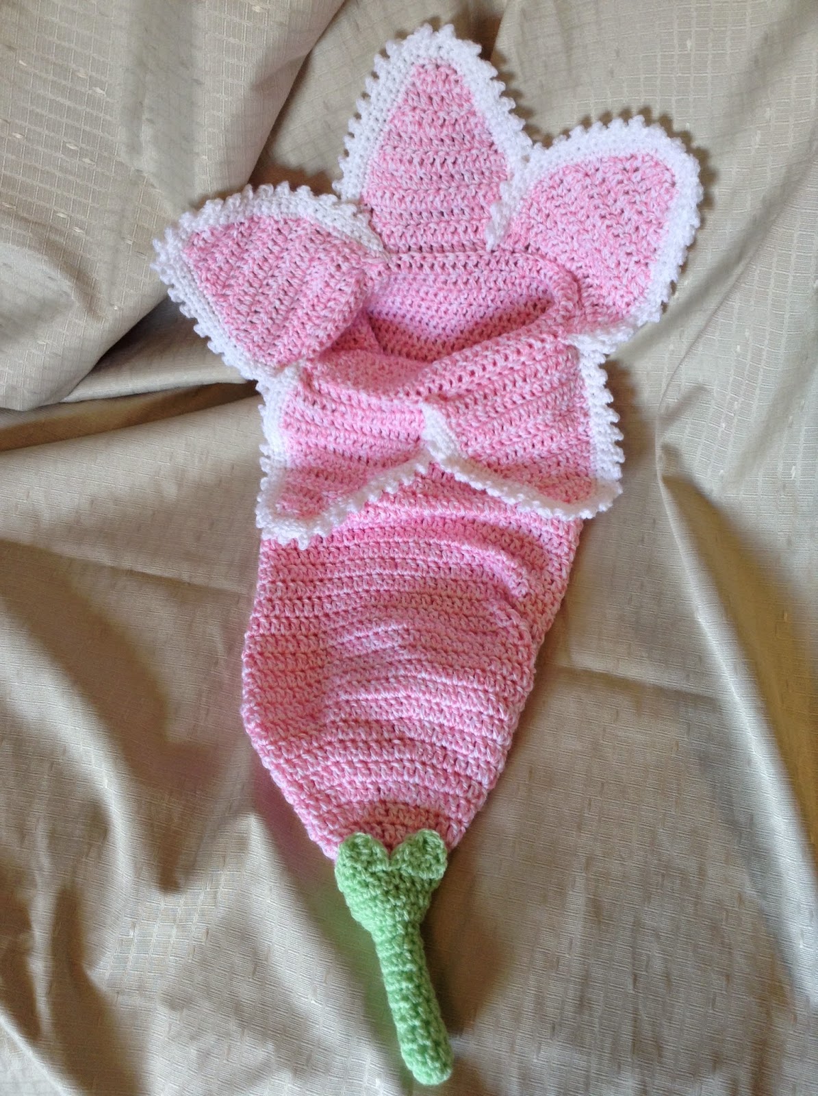 Baby Flower Cocoon Crochet Free Pattern