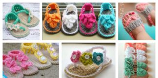 Crochet Baby Flip Flop Sandals with Patterns