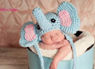Baby Elephant Crochet Hat