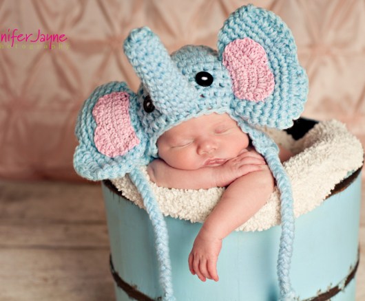 Baby Elephant Crochet Hat with Free Pattern