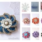 Crochet Brooches, Chart and Tutorials m