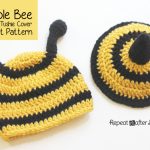 Crochet Bumble Bee Hat and Tushie Cover Free Crochet Pattern