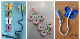 Crochet Butterfly Bookmark FREE Pattern