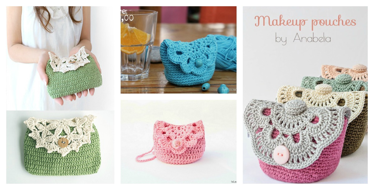 Cute Pink&Purple&Orange&Blue Crochet Small Handbag Crossbody Purse Cro –  Feltify