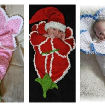 Crochet Flower Baby Cocoons Are Adorable