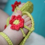 Crochet Flower Power Baby Sandals with FREE Pattern