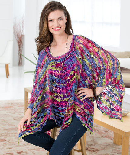 Crochet Light and Lacy Poncho with FREE Pattern