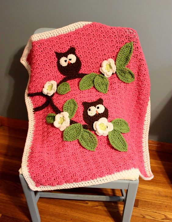 Crochet Owl Blanket