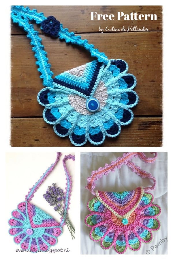 Crochet Peacock Bag Free Pattern