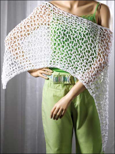 Crochet Peek-a-Boo Poncho with FREE Pattern