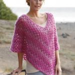Crohet Raspberry Smoothie Poncho with FREE Pattern