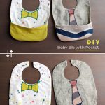 DIY Baby Bib with Fold-Over Pocket