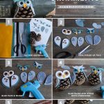 DIY Felt & Pinecone Owl Ornaments