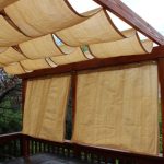 DIY fabric pergola